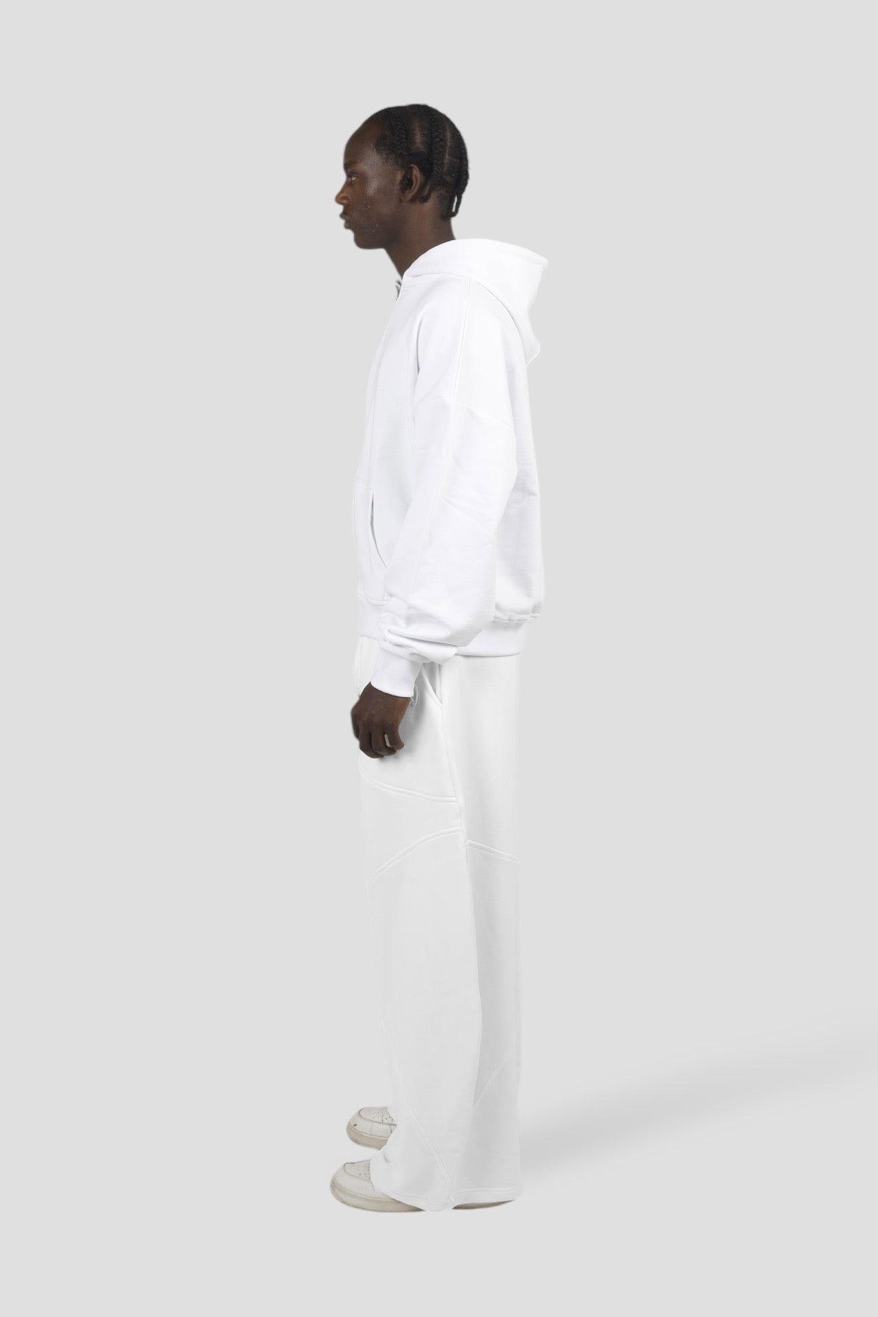 The Perfect Blank White Zipup Jacket