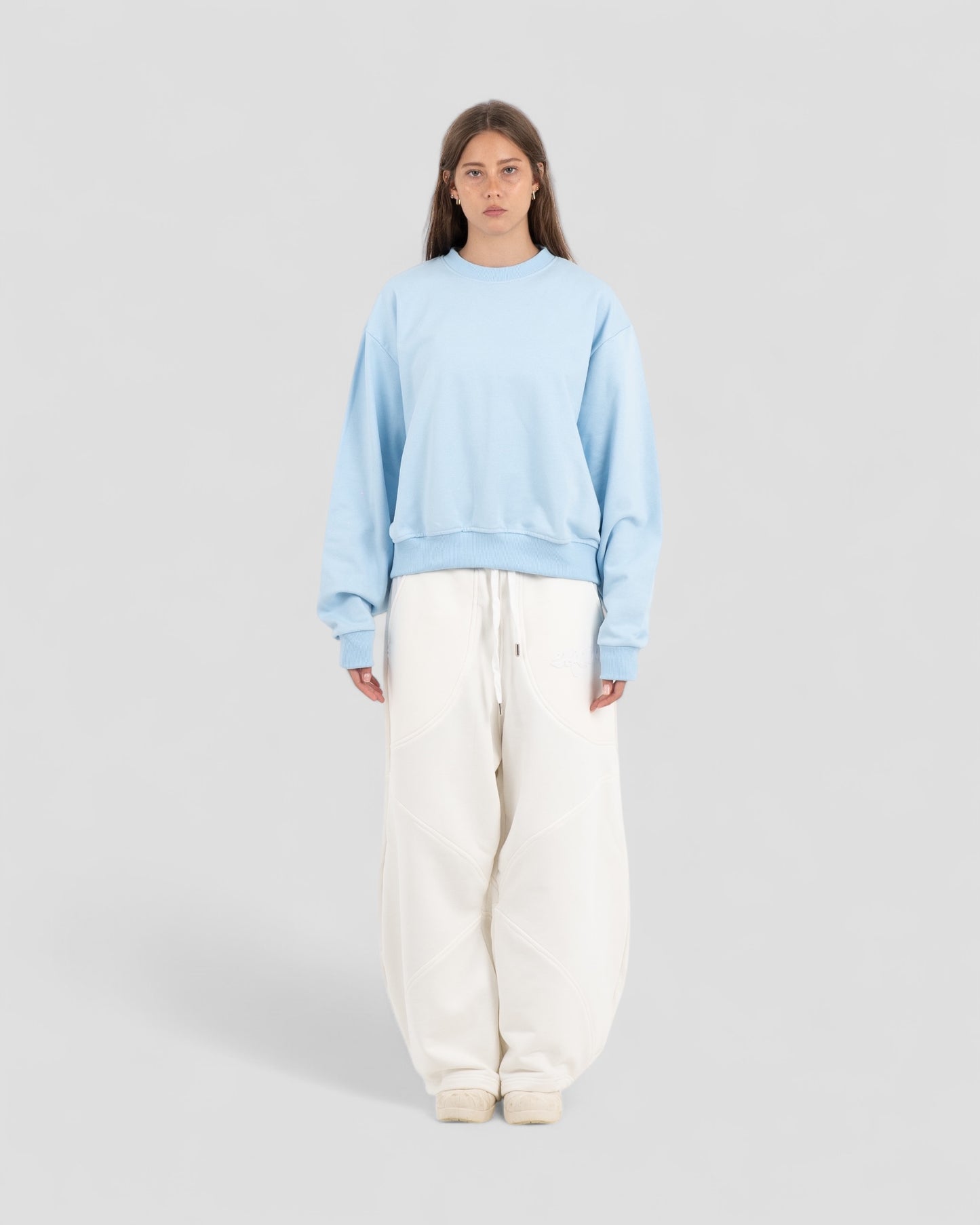 The Perfect Blank Sky Blue Crewneck