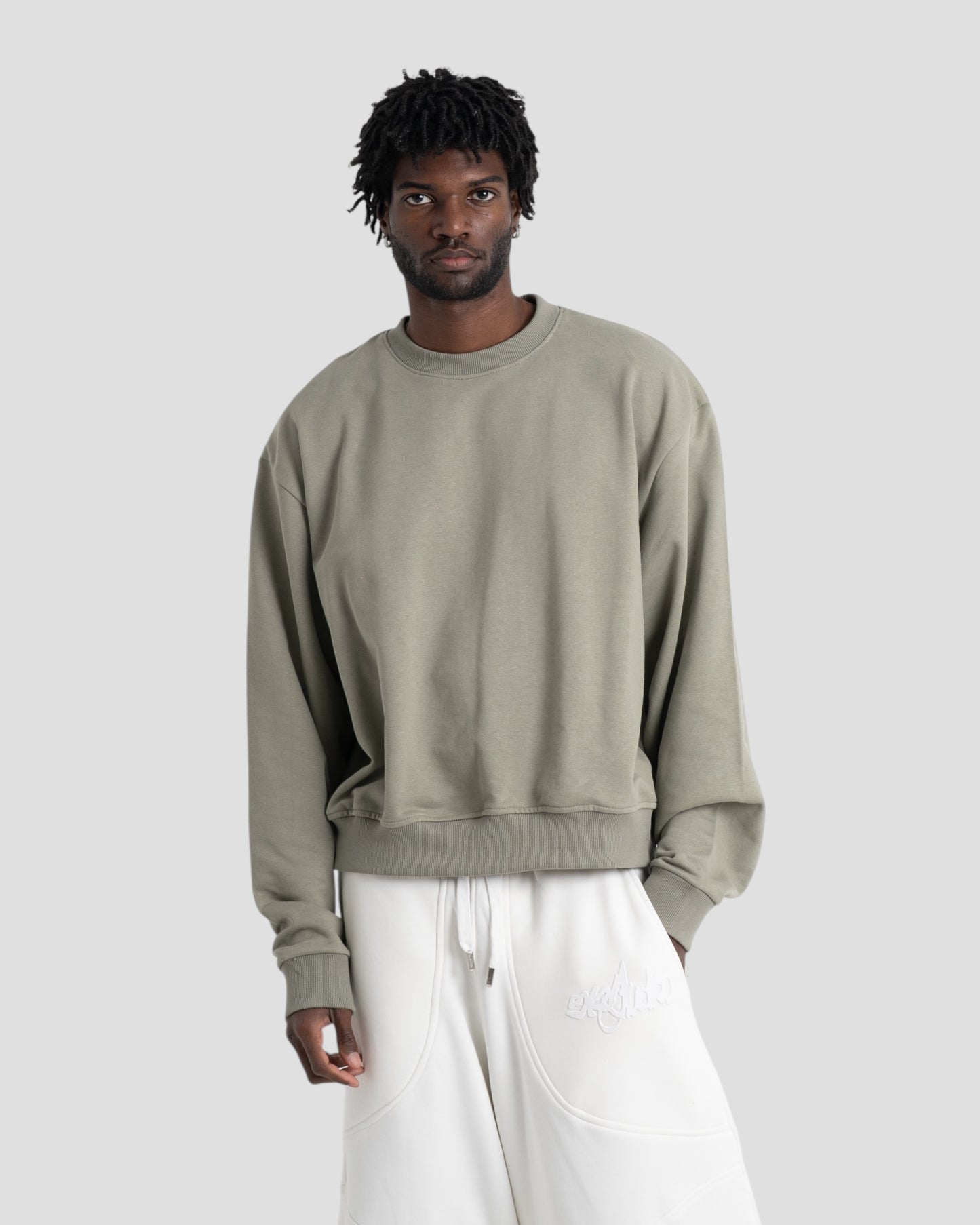 The Perfect Blank Olive Crewneck