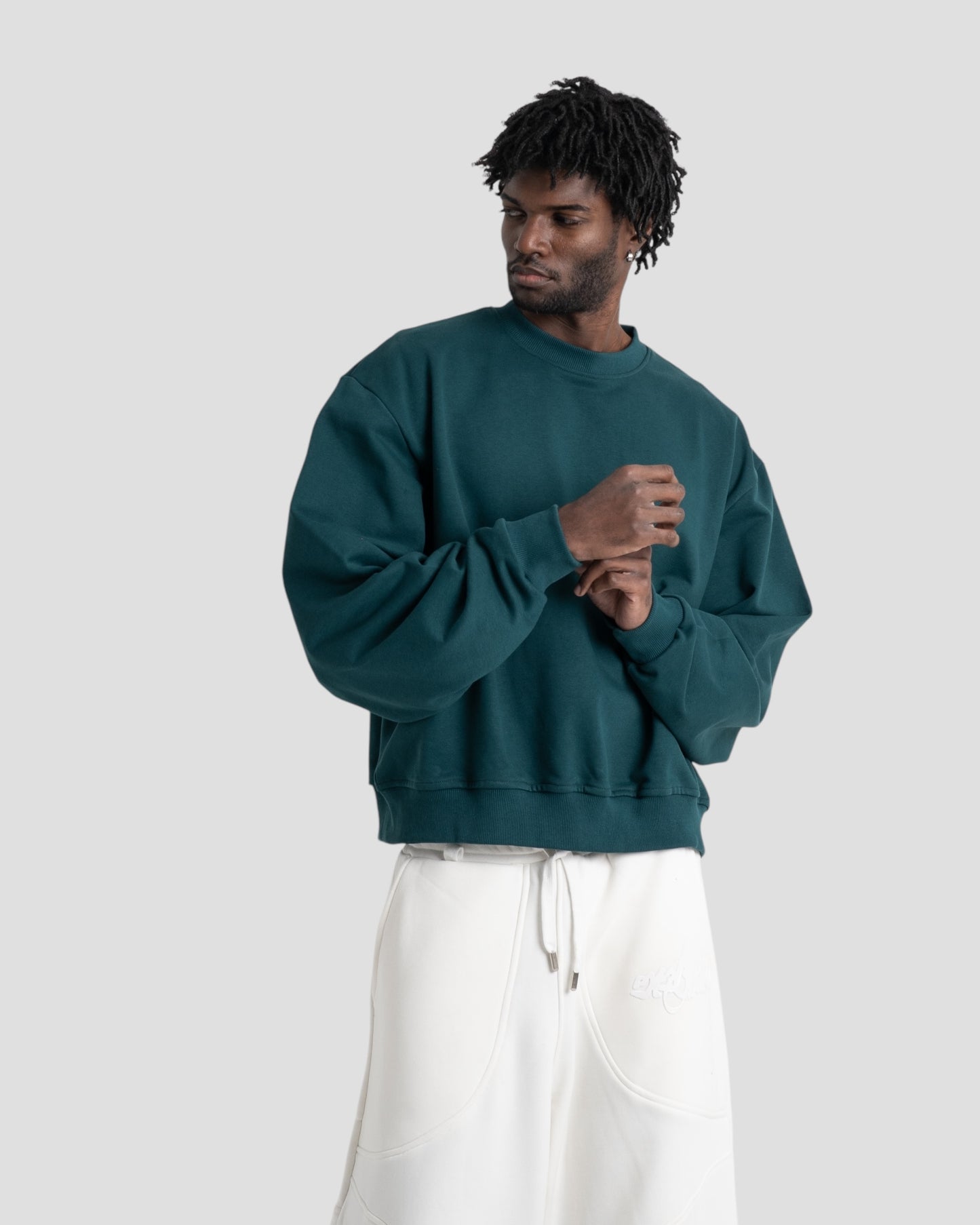 The Perfect Blank Dark Teal Crewneck