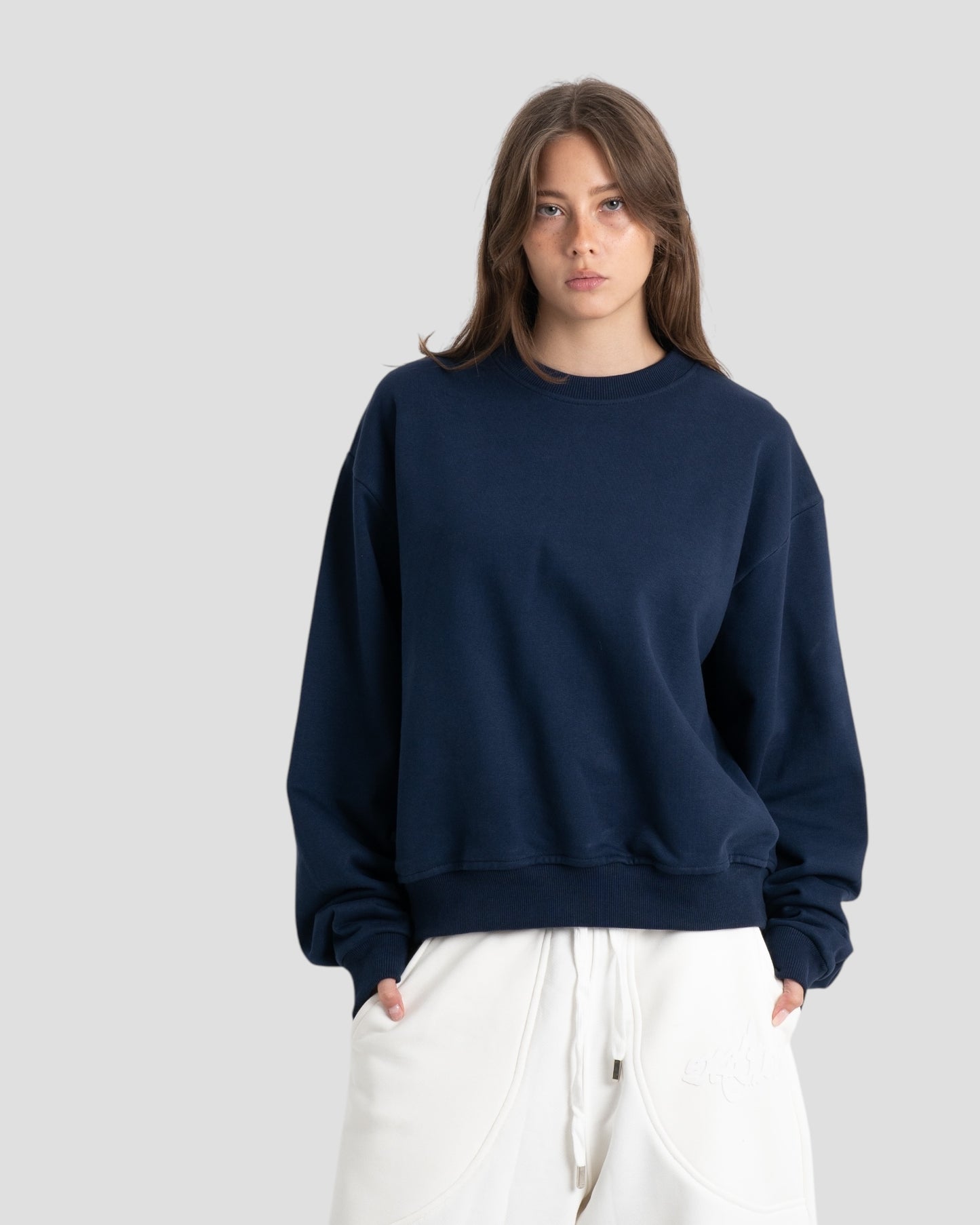 The Perfect Blank Navy Crewneck