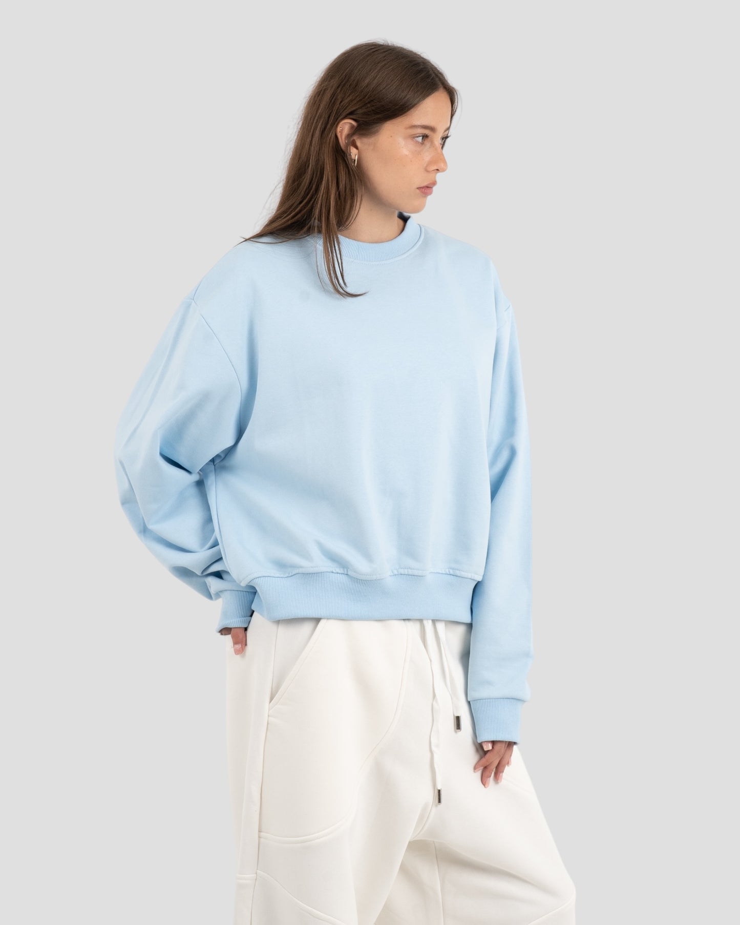 The Perfect Blank Sky Blue Crewneck