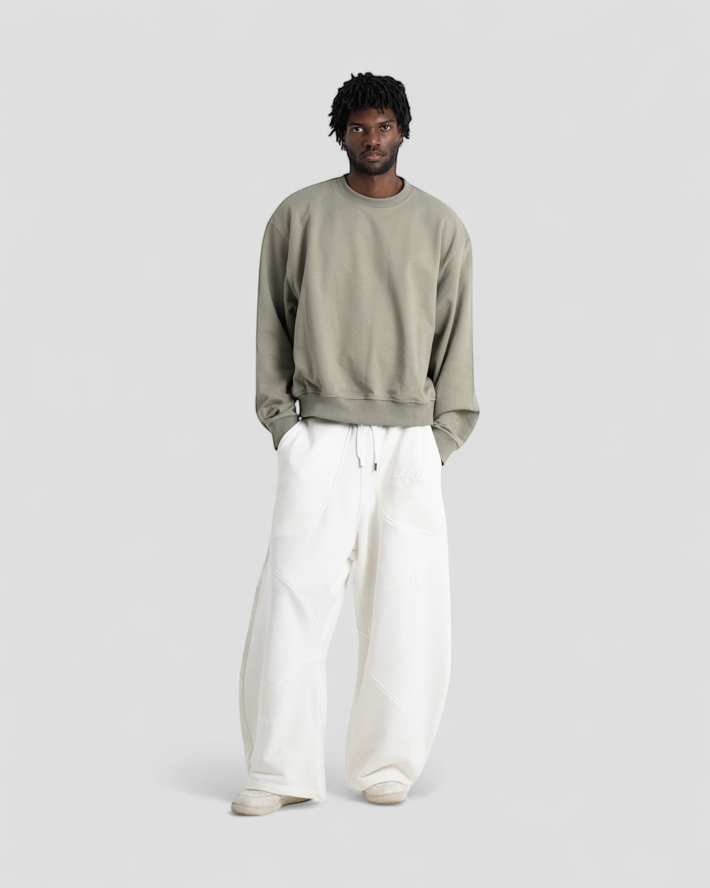 The Perfect Blank Olive Crewneck