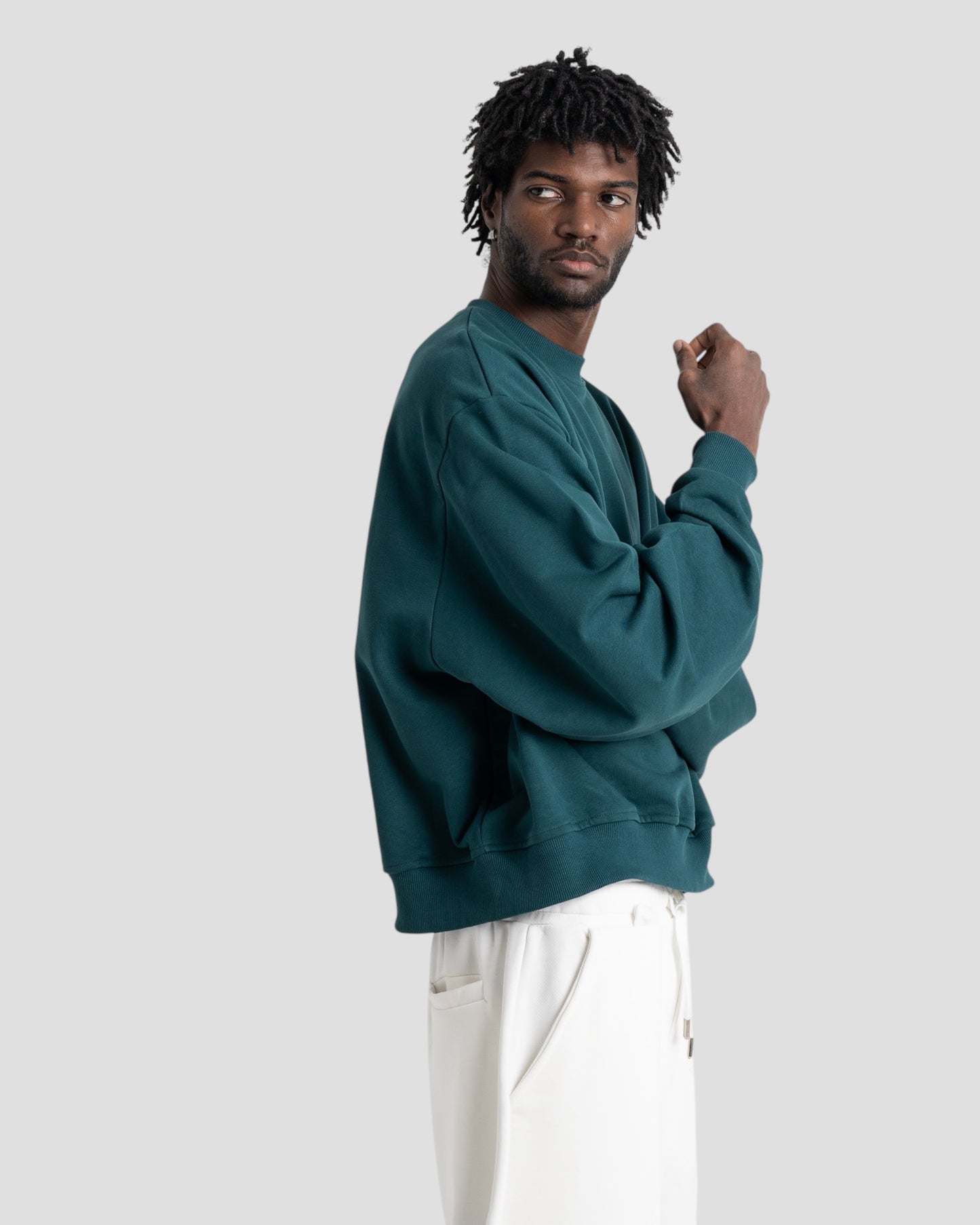 The Perfect Blank Dark Teal Crewneck