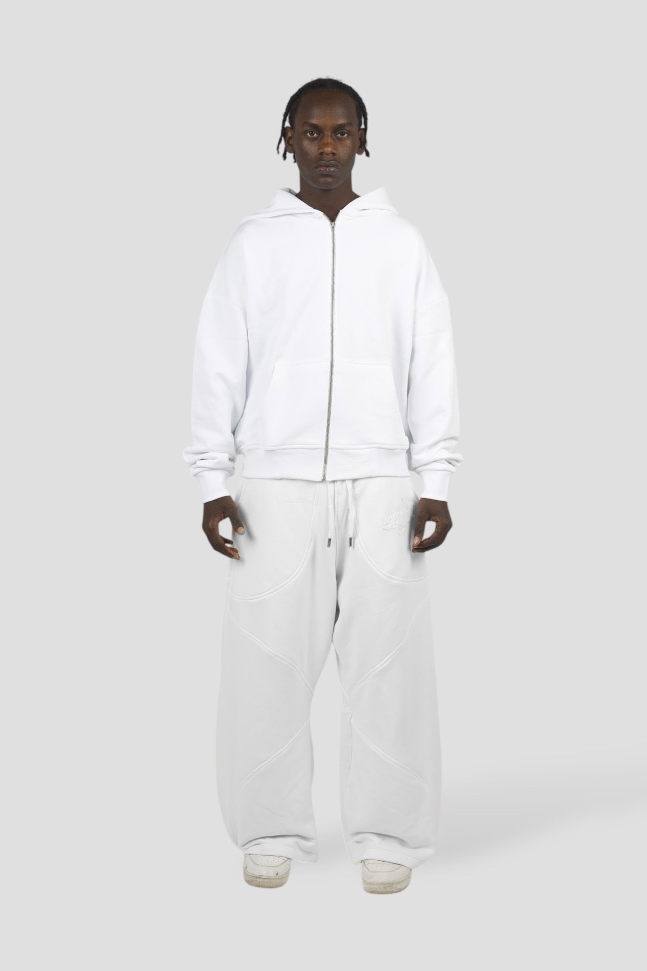 The Perfect Blank White Zipup Jacket