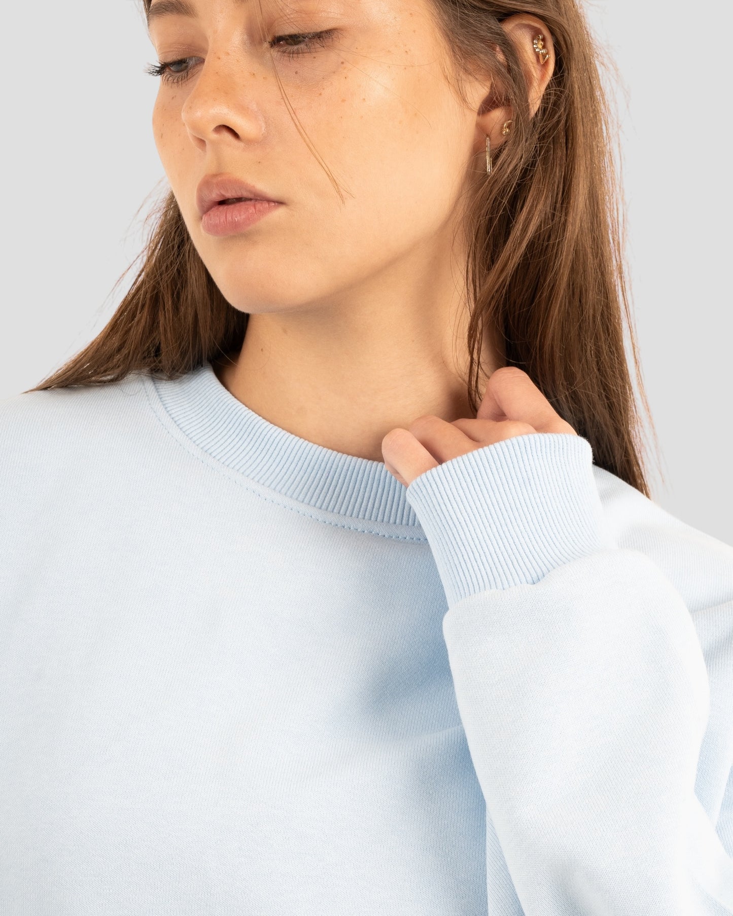 The Perfect Blank Sky Blue Crewneck