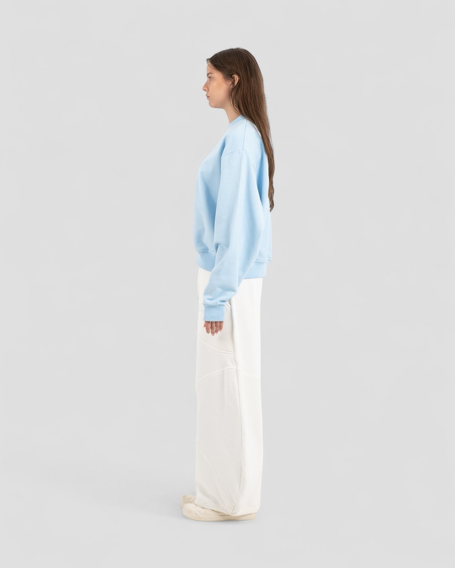 The Perfect Blank Sky Blue Crewneck