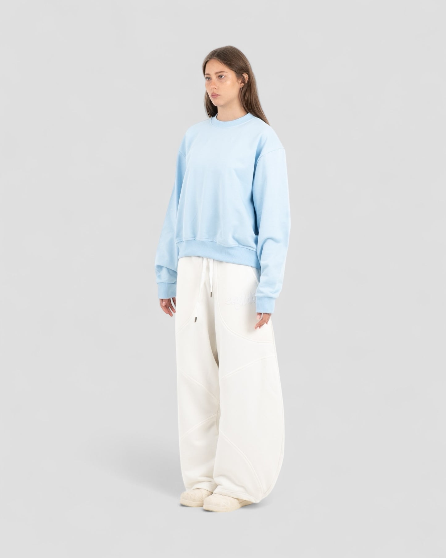 The Perfect Blank Sky Blue Crewneck