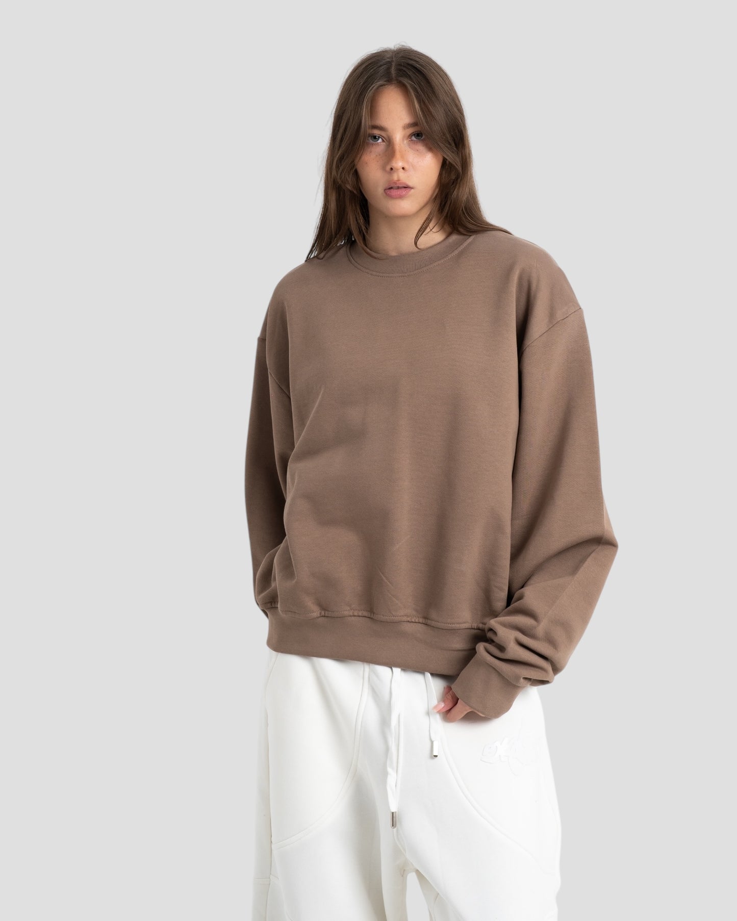 The Perfect Blank Brown Crewneck