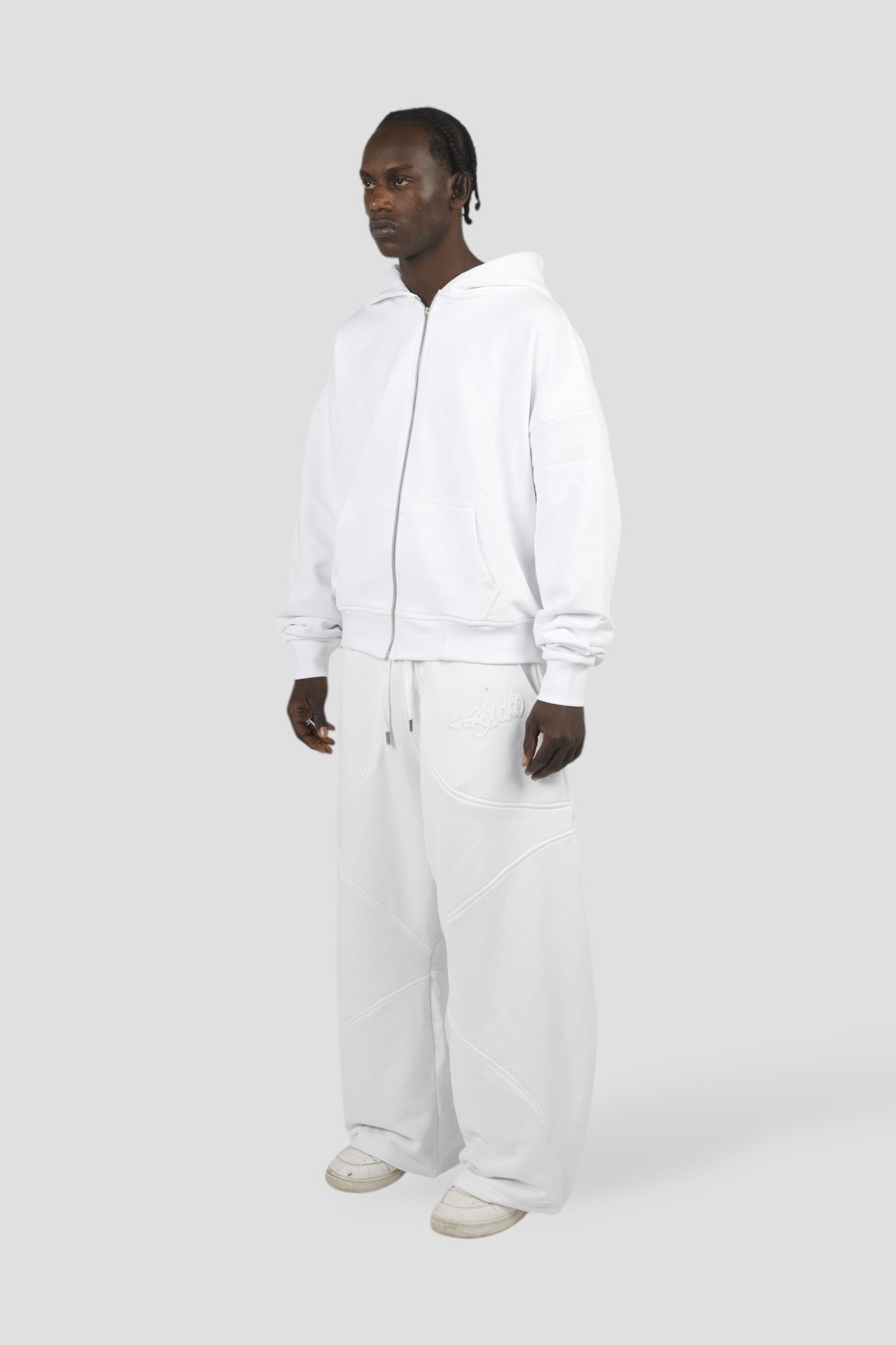 The Perfect Blank White Zipup Jacket