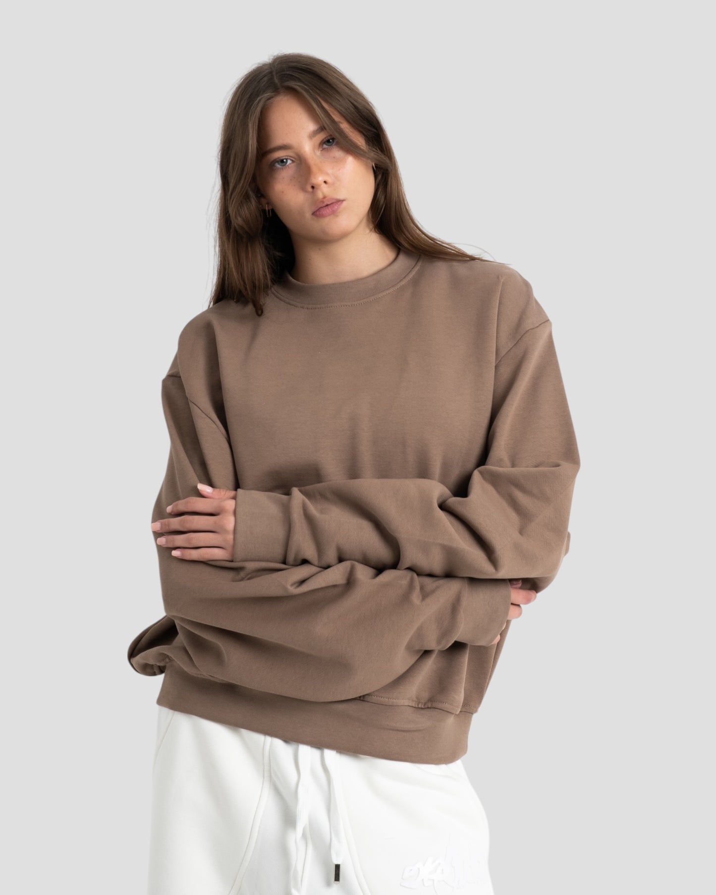 The Perfect Blank Brown Crewneck